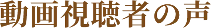 動画視聴者の声